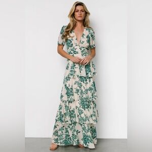 Baltic Born Green Floral Maxi Dress